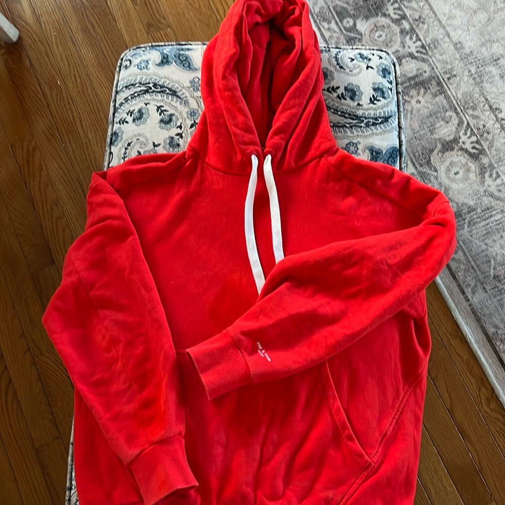 Rag and bone hooded sweatshirt in red